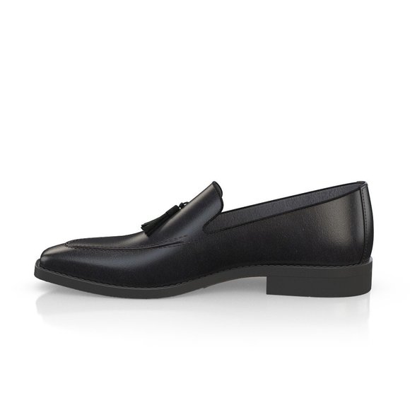 Bashwood Handmade Black Tussle Black Leather Loafers main image 3
